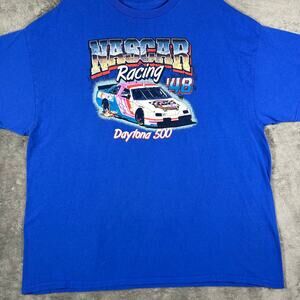 Nascar‎ Men's XXL Shirt Blue Daytona 500 Racing Retro Graphic